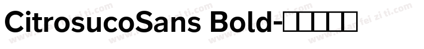 CitrosucoSans Bold字体转换